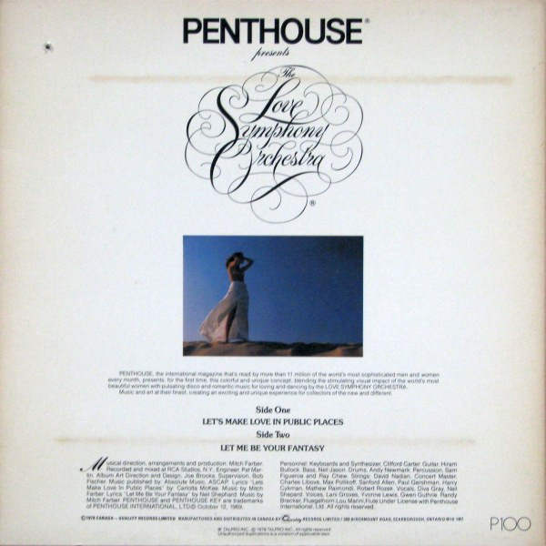 The Love Symphony Orchestra - Penthouse Presents : Pulsating Disco And Romantic Moods For Loving And Dancing | Talpro (P100) - 2