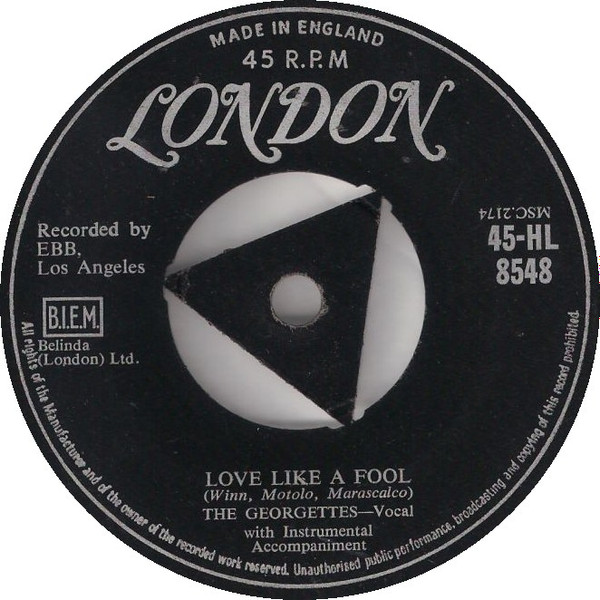 The Georgettes – Love Like A Fool / Oh Tonight (1957, Vinyl) - Discogs