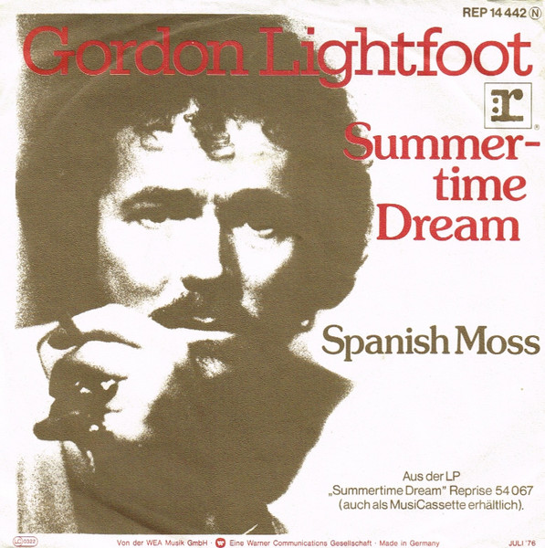 Gordon Lightfoot – Summertime Dream (1976, Vinyl) - Discogs