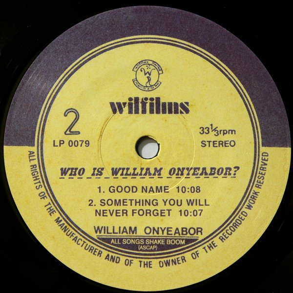 William Onyeabor - Who Is William Onyeabor? | Luaka Bop (6 80899 0079-1-7) - 6