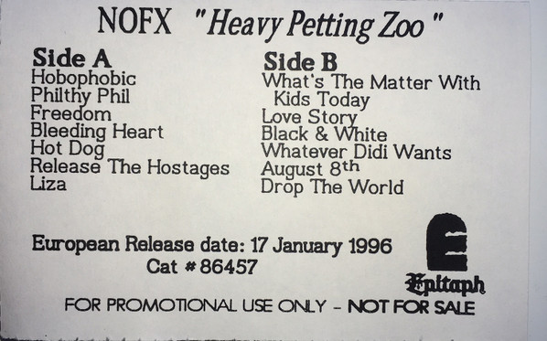 NOFX - Heavy Petting Zoo, Releases