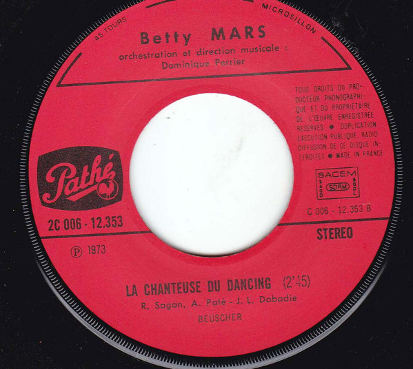 lataa albumi Betty Mars - Un Matin Comme Les Autres La Chanteuse Du Dancing