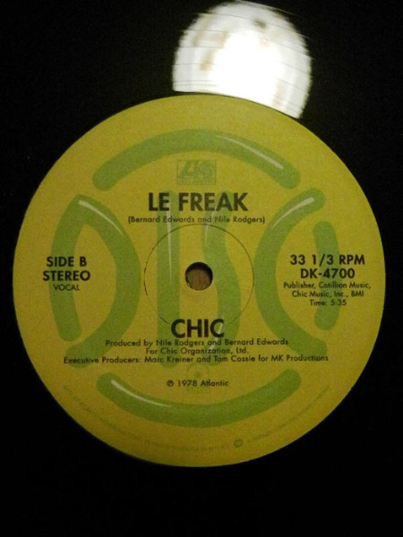 C'EST CHIC INCLUDES LE FREAK ATLANTIC RECORDS VINYL LP