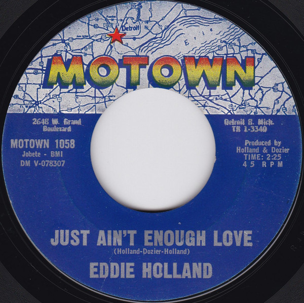Eddie Holland – Just Ain't Enough Love (1964, Vinyl) - Discogs
