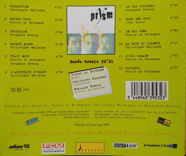 Album herunterladen Download Benjamin Henocq, Pierre de Bethmann, Christophe Wallemme - Prysm album