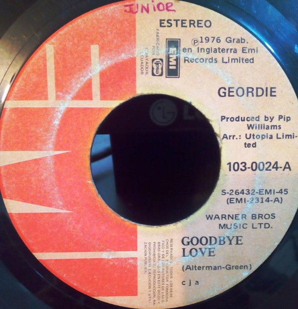 last ned album Geordie - Goodbye Love Shes A Lady