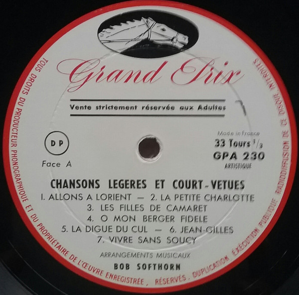 baixar álbum Bob Softhorn - Chansons Légères Et Court Vêtues