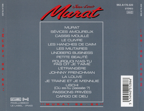 descargar álbum JeanLouis Murat - Murat 82 84