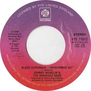 Johnny Wakelin & The Kinshasa Band - Black Superman (Muhammad Ali) album cover