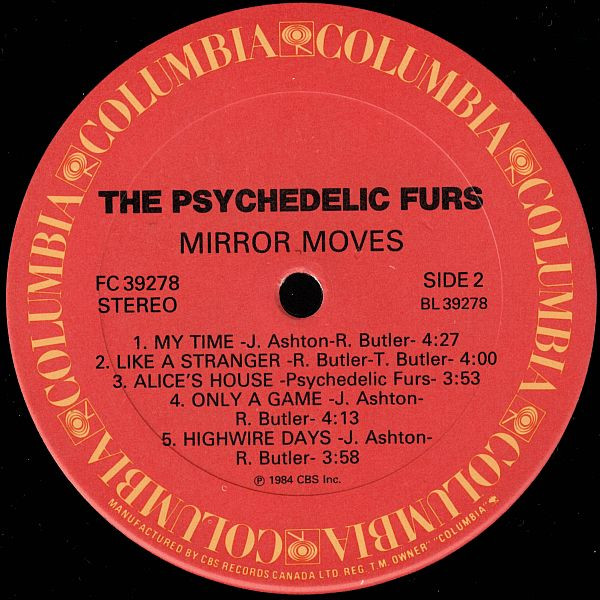 The Psychedelic Furs - Mirror Moves | Columbia (FC 39278) - 4