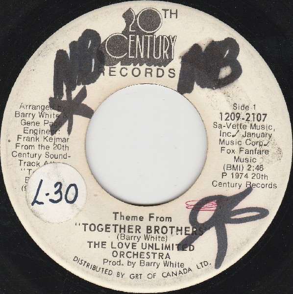 The Love Unlimited Orchestra – Theme From Together Brothers / Find