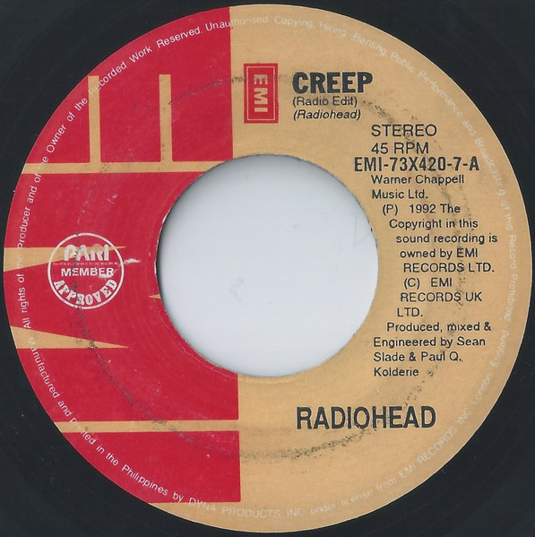 Radiohead – Creep (1992, Vinyl) - Discogs