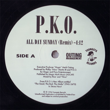 P.K.O. - All Day Sunday (Remix) | Releases | Discogs