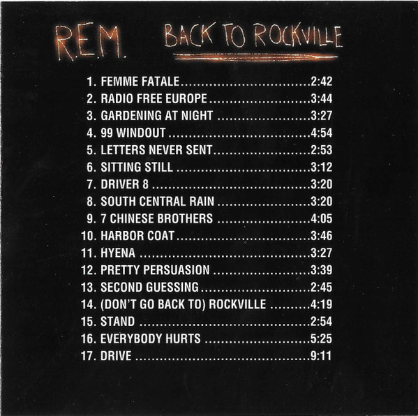 lataa albumi REM - Back To Rockville