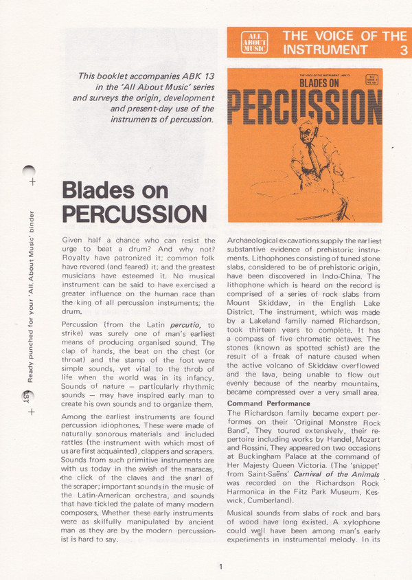 James Blades - Blades On Percussion | Discourses/All About Music (ABK13) - 5