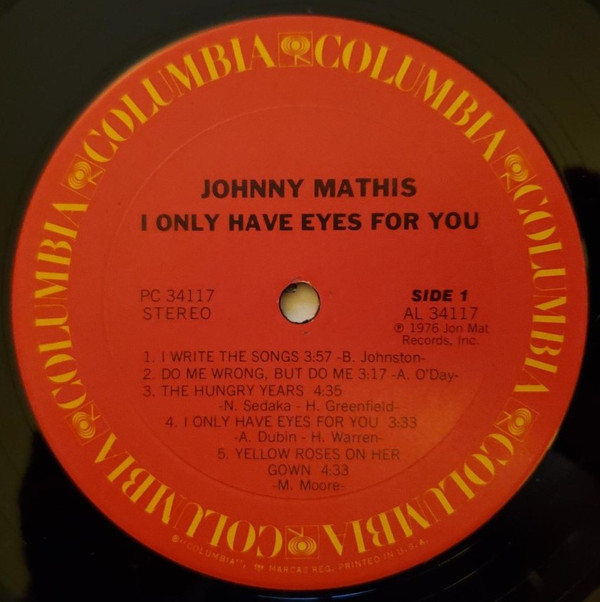 Album herunterladen Johnny Mathis - I Only Have Eyes For You