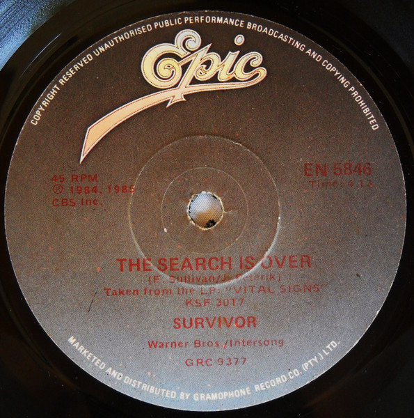 The Search Is Over - Survivor