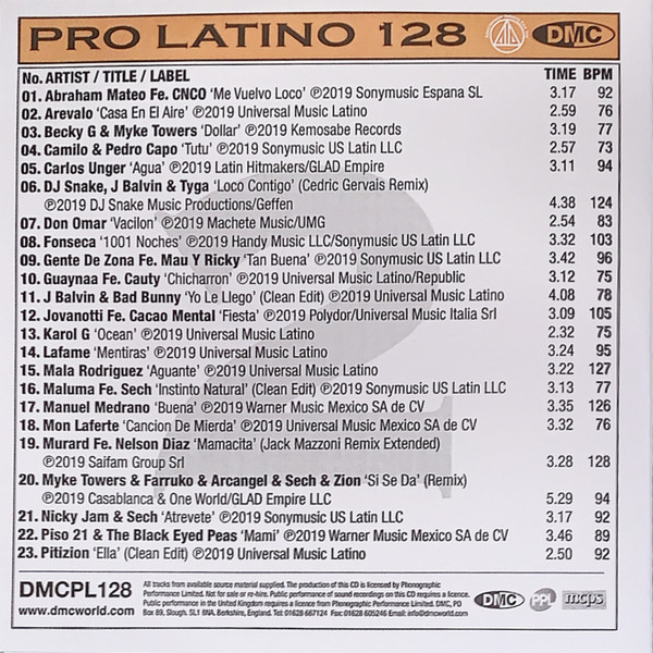 ladda ner album Various - DMC Pro Latino 128