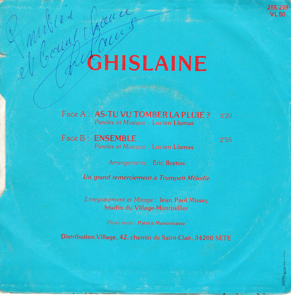 descargar álbum Ghislaine - As tu Vu Tomber La Pluie