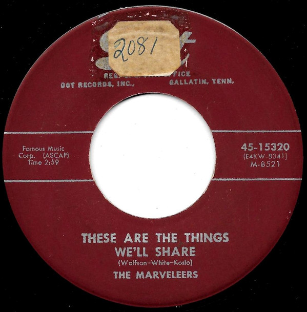 lataa albumi The Marveleers - These Are The Things Well Share