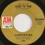 Cover of (They Long To Be) Close To You, 1970, Vinyl