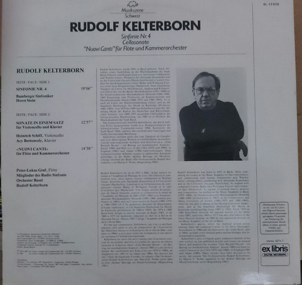 Album herunterladen Rudolf Kelterborn - Sinfonie Nr 4 Cellosonate Nuovi Canti Für Flöte Und Kammerorchester
