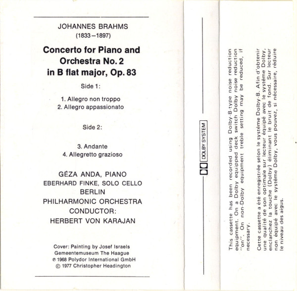 Album herunterladen Brahms Géza Anda, Herbert Von Karajan - Piano Concerto No 2