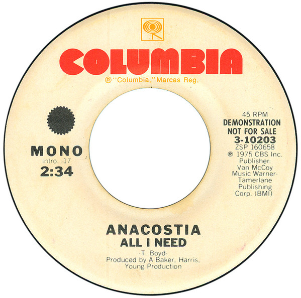 Anacostia – All I Need (1975, Vinyl) - Discogs