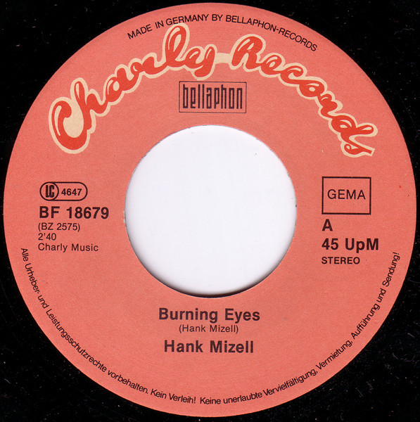 baixar álbum Hank Mizell - Burning Eyes