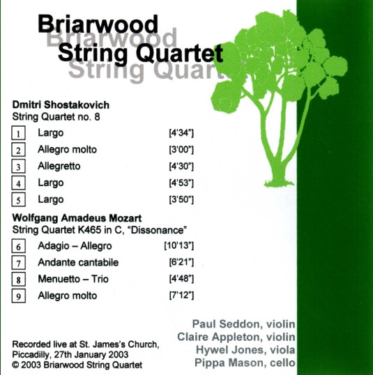 télécharger l'album Briarwood String Quartet - Live Recording 27th January 2003