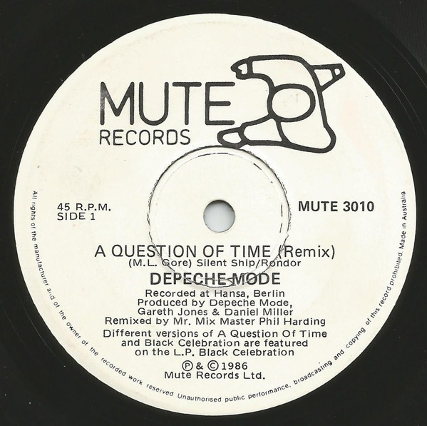Depeche Mode - A Question Of Time (Remix) | Releases | Discogs