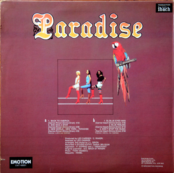 Paradise - Back To America | Emotion Records (EMT-48001) - 2