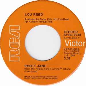 Lou Reed - Sweet Jane album cover