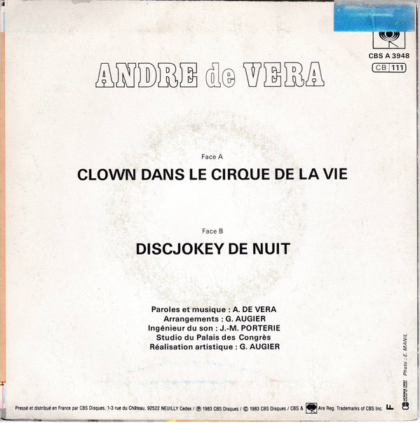 baixar álbum Andre De Vera - Clown Dans Le Cirque De La Vie