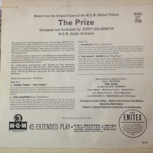 last ned album Jerry Goldsmith, MGM Studio Orchestra - The Prize