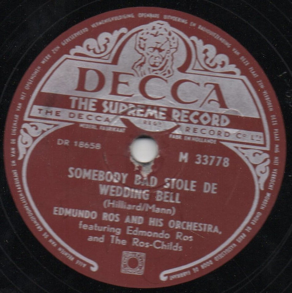 last ned album Edmundo Ros & His Orchestra - Somebody Bad Stole The Wedding Bell