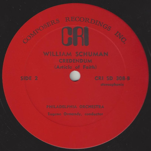 ladda ner album Andrew Imbrie London Symphony Orchestra, Harold Farberman William Schuman Philadelphia Orchestra, Eugene Ormandy - Symphony No 3 Credendum Article Of Faith