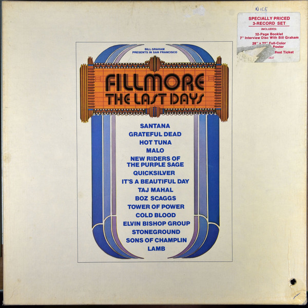 Fillmore - The Last Days (1972, Terre Haute Pressing, Vinyl) - Discogs