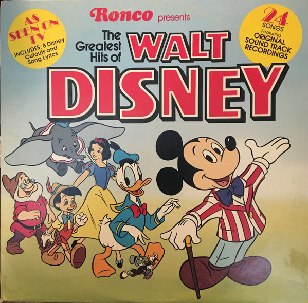 The Greatest Hits Of Walt Disney (1976, Vinyl) - Discogs