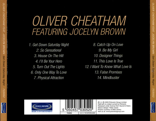 lataa albumi Oliver Cheatham featuring Jocelyn Brown - Get Down Saturday Night