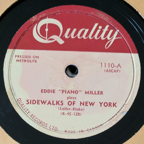 last ned album Eddie Piano Miller - Sidewalks Of New York By The Light Of The Silvery Moon