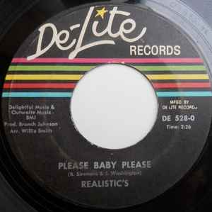 Realistic's - Please Baby Please / Too Shy album cover