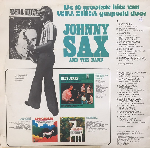 lataa albumi Johnny Sax - De 16 Grootste Hits Van Will Tura Gespeeld Door Johnny Sax