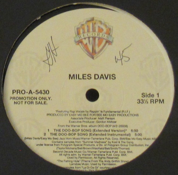 Miles Davis – The Doo-Bop Song (1992, Vinyl) - Discogs