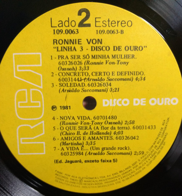 last ned album Ronnie Von - Linha 3