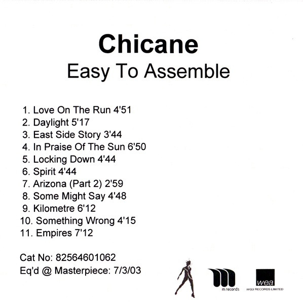 Chicane – Easy To Assemble (2003, CDr) - Discogs