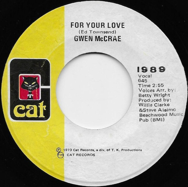 Gwen McCrae – For Your Love / Your Love (1973, Vinyl) - Discogs