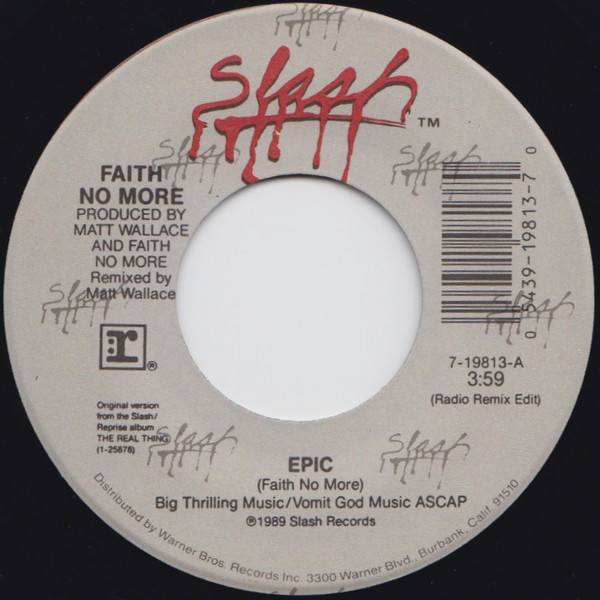 Faith No More – Epic (1990, Vinyl) - Discogs