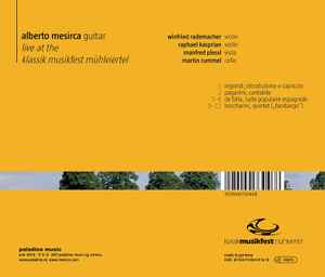 Alberto Mesirca - Live At The Klassik Musikfest Mühlviertel album cover