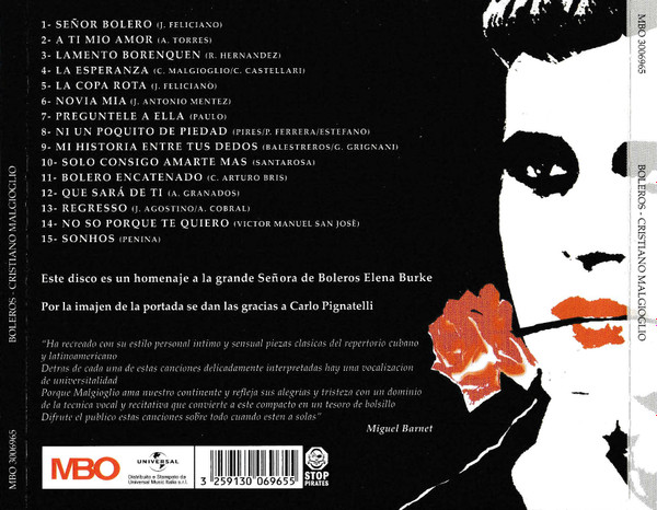 télécharger l'album Cristiano Malgioglio - Boleros